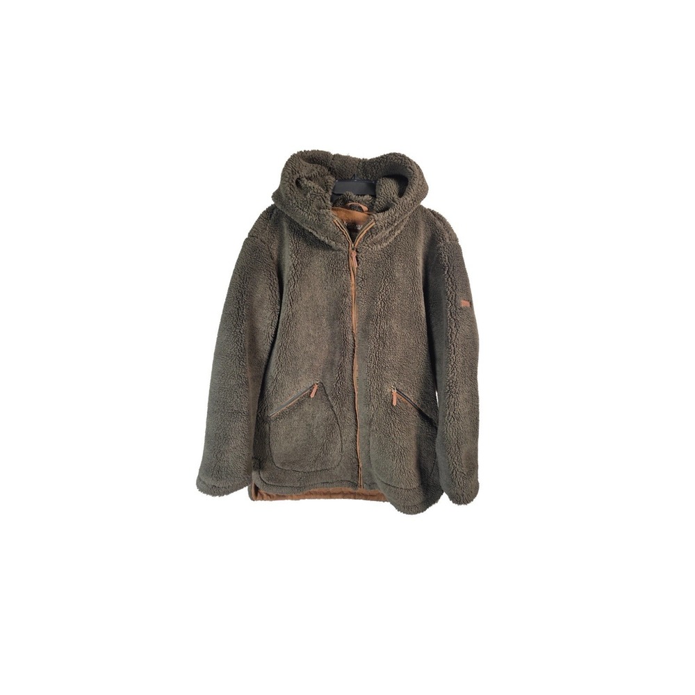 Koolaburra by UGG Jacket Womens X-Large Green Sherpa Fleece Full Zip Hooded Cozy